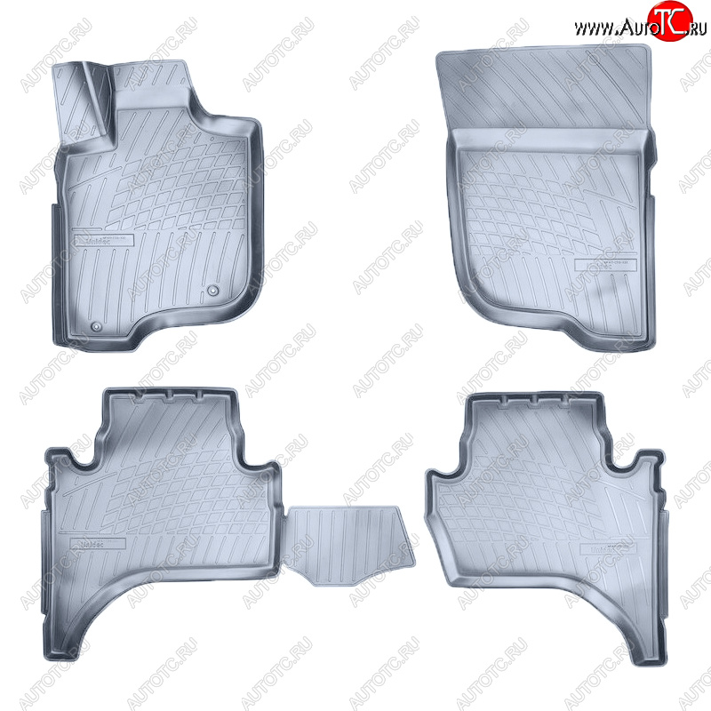 3 179 р. Коврики салона Norplast Unidec  Fiat Fullback (2016-2018), Mitsubishi L200  4 (2006-2016) (Цвет: серый)  с доставкой в г. Майкоп