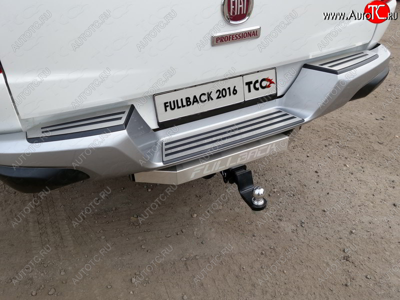 22 349 р. Фаркоп (тягово-сцепное устройство) TCC (надпись Fullback, с задним бампером) Fiat Fullback (2016-2018) (Оцинкованный, шар E - нержавейка)  с доставкой в г. Майкоп