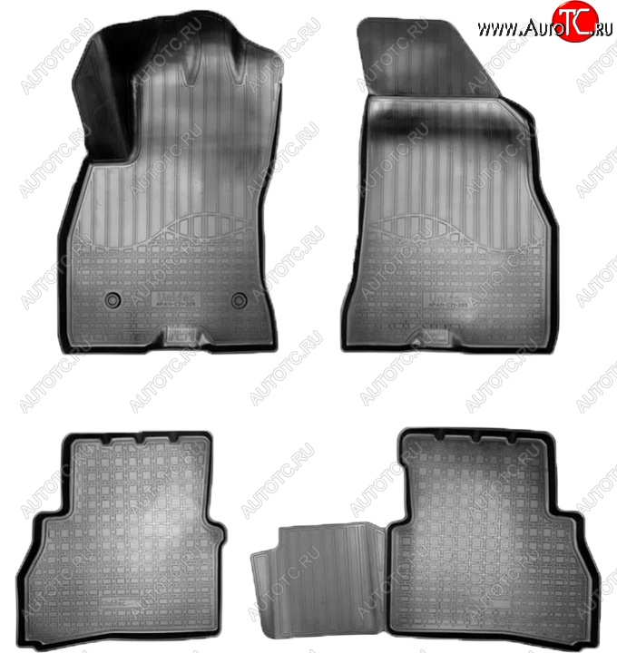 2 139 р. Коврики салонные Noplast (3D)  Fiat Panda  3 319 (2012-2025) (Черные)  с доставкой в г. Майкоп