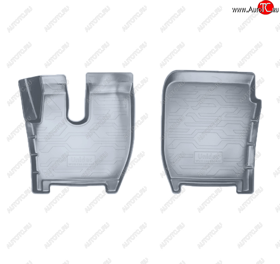 2 499 р. Коврики салона Norplast Unidec  Ford F-MAX  шасси (тягач) (2018-2025) (Цвет: серый)  с доставкой в г. Майкоп