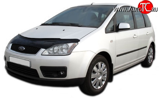 2 114 р. Дефлектор капота NovLine (прозрачный) Ford C-max Mk1 рестайлинг (2007-2010)  с доставкой в г. Майкоп