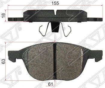 Колодки тормозные SAT (передние) Ford Focus 2 хэтчбэк 5 дв. рестайлинг (2007-2011)