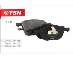 Колодки тормозные дисковые передние TSN Volvo S40 MS седан рестайлинг (2007-2012)