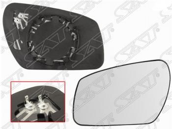 Полотно зеркала SAT (сферическое с обогревом) Ford Fiesta 5 хэтчбэк 5 дв. рестайлинг (2005-2008)