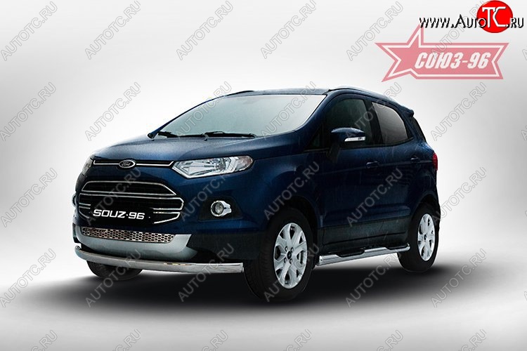 16 109 р. Защита переднего бампера из овальной трубы (d75х42) Souz-96 Ford EcoSport дорестайлинг (2013-2019)  с доставкой в г. Майкоп