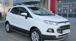 13 749 р. Защита переднего бампера (Ø75х42 мм, нержавейка) Russtal Ford EcoSport дорестайлинг (2013-2019)  с доставкой в г. Майкоп. Увеличить фотографию 4