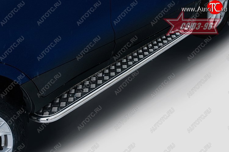 12 914 р. Защита порогов с листом Souz-96 (d42). Ford EcoSport дорестайлинг (2013-2019)  с доставкой в г. Майкоп