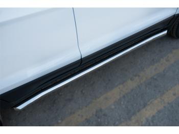 19 999 р. Защита порогов (труба D63 мм) SLITKOFF  Ford EcoSport (2013-2019) дорестайлинг (Защита порогов со срезом 45°)  с доставкой в г. Майкоп. Увеличить фотографию 4