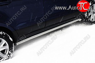 6 349 р. Защита порогов Souz96 (нержавеющая сталь d60) Ford EcoSport дорестайлинг (2013-2019)  с доставкой в г. Майкоп