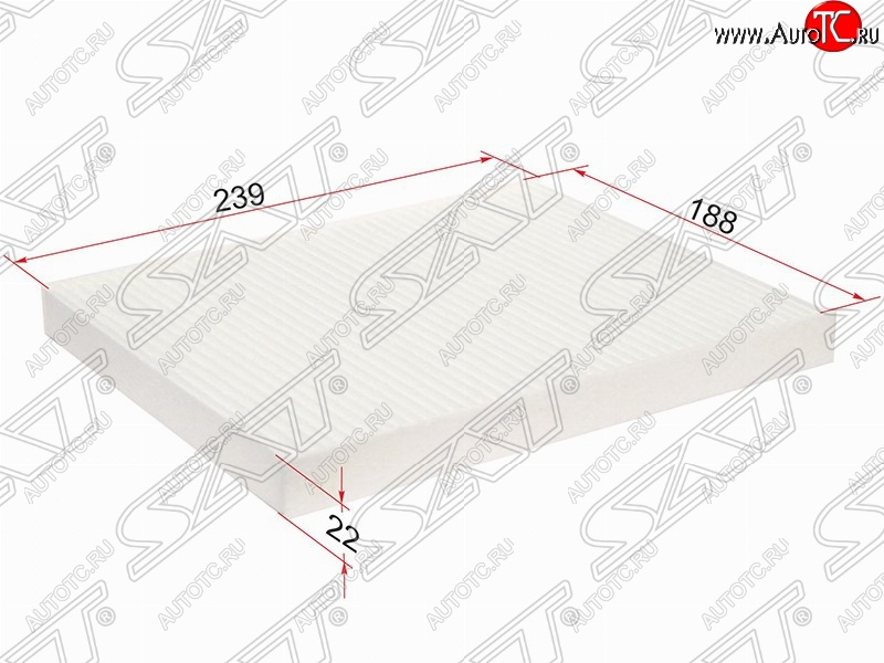 193 р. Фильтр салонный SAT (239х188х22 mm)  Ford EcoSport - Fiesta  6  с доставкой в г. Майкоп