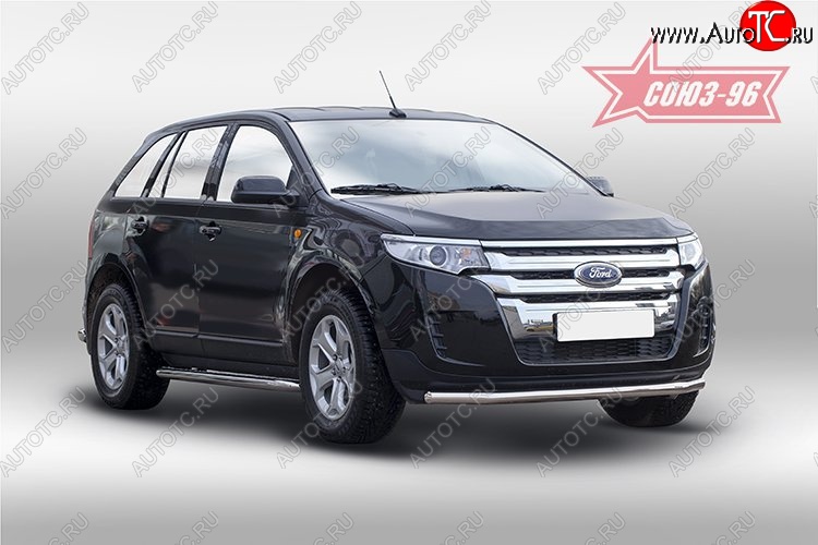 15 434 р. Защита переднего бампера одинарная Souz-96 (d60) Ford Edge CD539 дорестайлинг (2015-2018)  с доставкой в г. Майкоп
