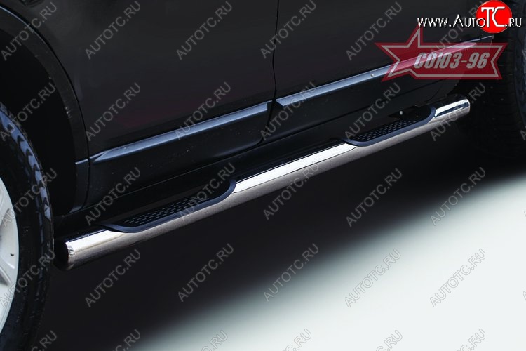 23 219 р. Защита порогов с проступью Souz-96 (d76) Ford Edge CD539 дорестайлинг (2015-2018)  с доставкой в г. Майкоп