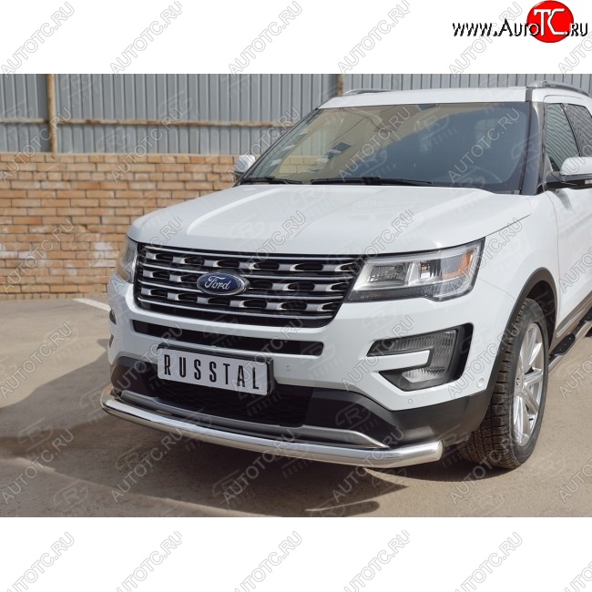 16 949 р. Одинарная защита переднего бампера диаметром 76 мм Ford Explorer U502 2-ой рестайлинг, 5 дв. (2017-2019)  с доставкой в г. Майкоп