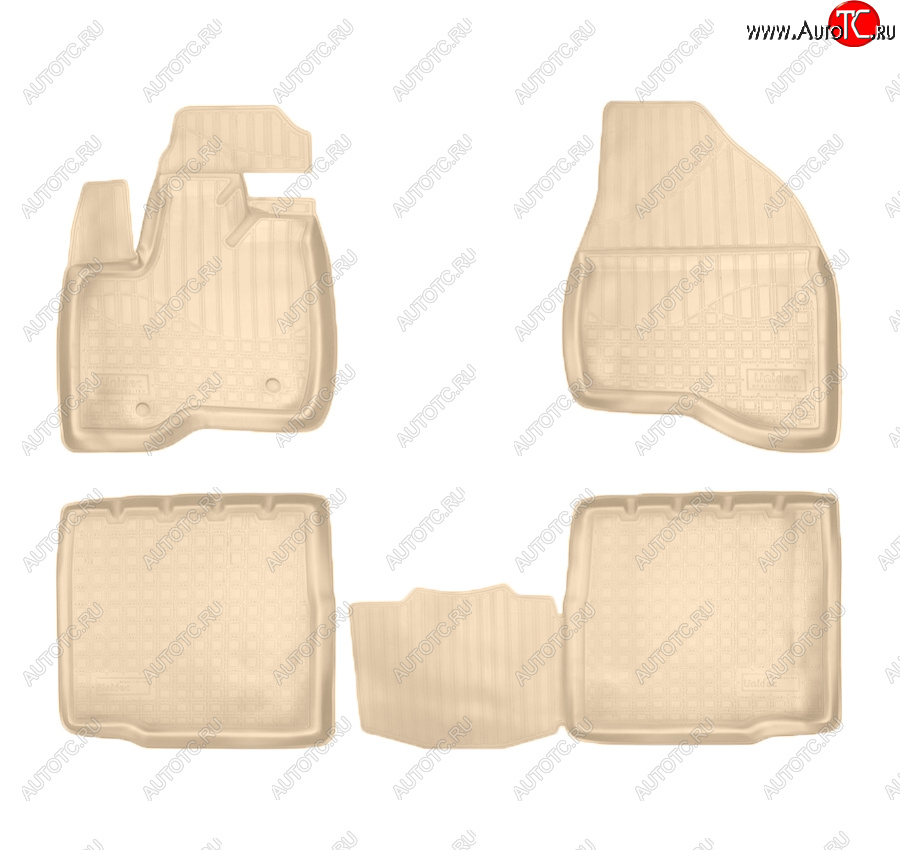 3 199 р. Коврики салона Norplast Unidec (5 мест)  Ford Explorer  U502 (2010-2018) дорестайлинг, 1-ый рестайлинг, 5 дв. (Цвет: бежевый)  с доставкой в г. Майкоп
