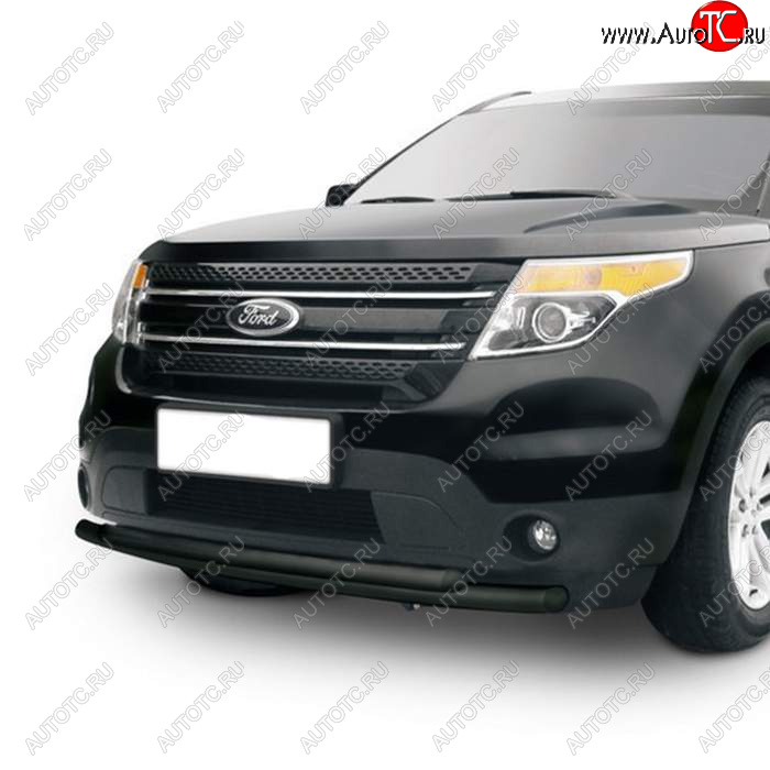 11 429 р. Двойная защита переднего бампера (d57+d57) Arbori Ford Explorer U502 2-ой рестайлинг, 5 дв. (2017-2019)  с доставкой в г. Майкоп
