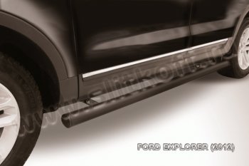 Защита порогов d76 труба Slitkoff Ford Explorer  U502 (2010-2016) дорестайлинг