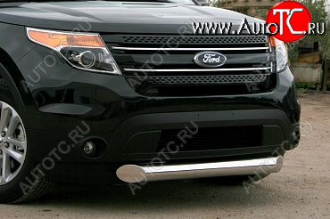 1 159 р. Защита переднего бампера Souz-96 (нержавеющая сталь d100 мм) Ford Explorer U502 дорестайлинг (2010-2016)  с доставкой в г. Майкоп