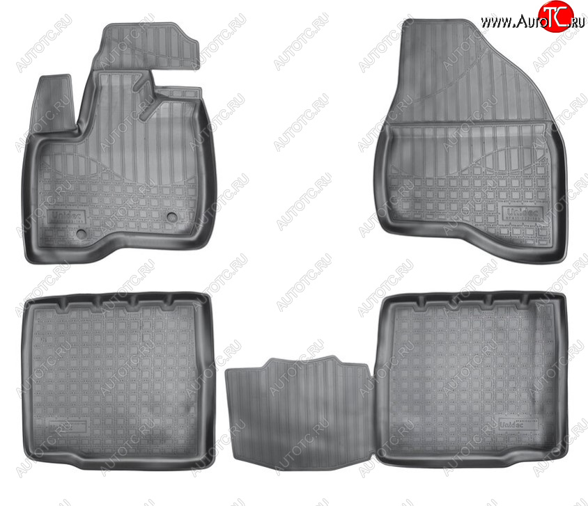 2 769 р. Комплект ковриков в салон Norplast Unidec (5 мест) Ford Explorer U502 1-ый рестайлинг, 5 дв. (2015-2018) (Цвет: черный)  с доставкой в г. Майкоп