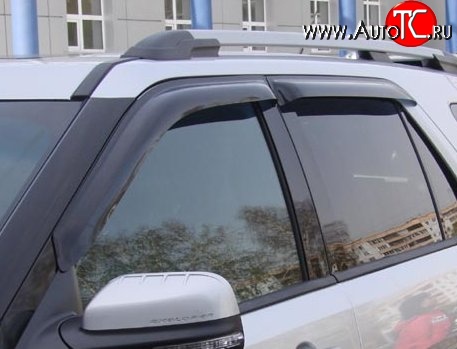 999 р. Комплект дефлекторов окон (ветровиков) 4 шт. Russtal Ford Explorer U502 дорестайлинг (2010-2016)  с доставкой в г. Майкоп