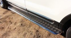 24 649 р. Широкая защита порогов SLITKOFF Ford Explorer U502 дорестайлинг (2010-2016)  с доставкой в г. Майкоп. Увеличить фотографию 3