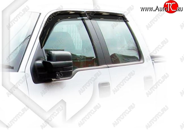 1 899 р. Дефлектора окон (SuperCab) CA-Plastiс Ford F 150 7 дорестайлинг (2008-2011) (Classic полупрозрачный, Без хром молдингов)  с доставкой в г. Майкоп