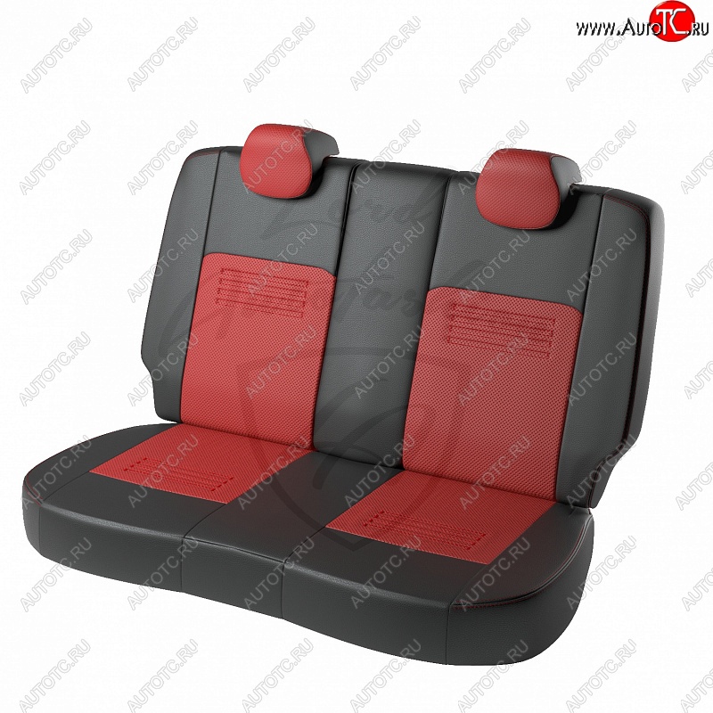 7 999 р. Чехлы для сидений Lord Autofashion Турин (экокожа)  Ford Fiesta  6 (2012-2019) хэтчбэк 5 дв. рестайлинг (Чёрный, вставка красная)  с доставкой в г. Майкоп