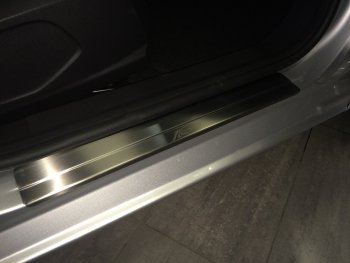 1 779 р. Накладки порожков салона INOX Ford Fiesta B479 хэтчбэк 5 дв. (2017-2022) (Нержавеющая сталь)  с доставкой в г. Майкоп. Увеличить фотографию 3