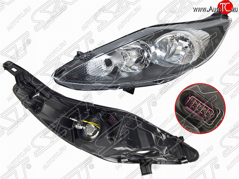 10 999 р. Правая передняя фара SAT (с корректором, хром) Ford Fiesta 6 хэтчбэк 5 дв. дорестайлинг (2008-2012)  с доставкой в г. Майкоп