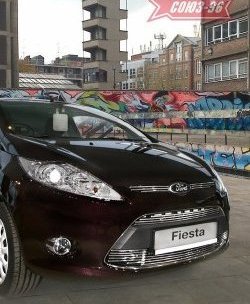 Декоративные элементы воздухозаборников Souz-96 (d8) Ford Fiesta 6 хэтчбэк 3 дв. дорестайлинг (2008-2013)