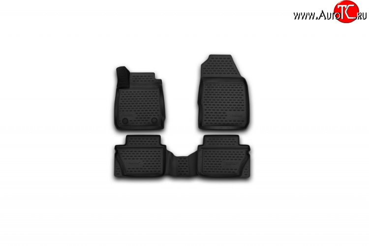 2 259 р. Коврики в салон Element Ford Fiesta 6 седан рестайлинг (2012-2019) (Чёрные)  с доставкой в г. Майкоп