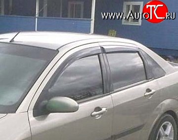 999 р. Комплект дефлекторов окон (ветровиков) 4 шт. Russtal Ford Focus 1 седан дорестайлинг (1998-2002)  с доставкой в г. Майкоп