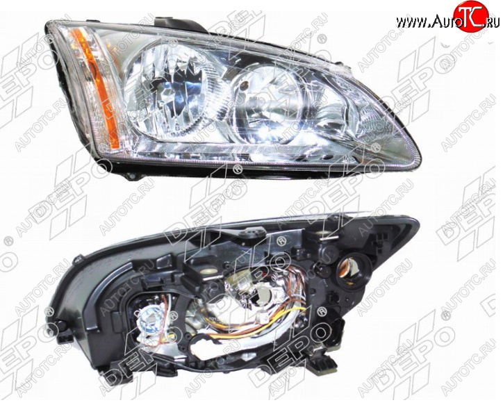 10 299 р. Правая фара (хром) DEPO Ford Focus 2 универсал дорестайлинг (2004-2008) с доставкой в г. Майкоп Увеличить фотографию 1 10 299 р. Правая фара (хром) DEPO Ford Focus 2 универсал дорестайлинг (2004-2008) с доставкой в г. Майкоп