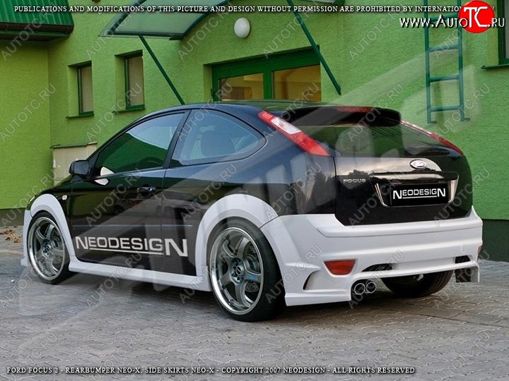 25 899 р. Задний бампер Neodesign Ford Focus 2 хэтчбэк 5 дв. дорестайлинг (2004-2008)  с доставкой в г. Майкоп
