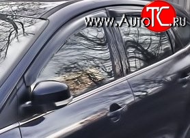 999 р. Комплект дефлекторов окон (ветровиков) 4 шт. Russtal Ford Focus 2 хэтчбэк 5 дв. рестайлинг (2007-2011)  с доставкой в г. Майкоп