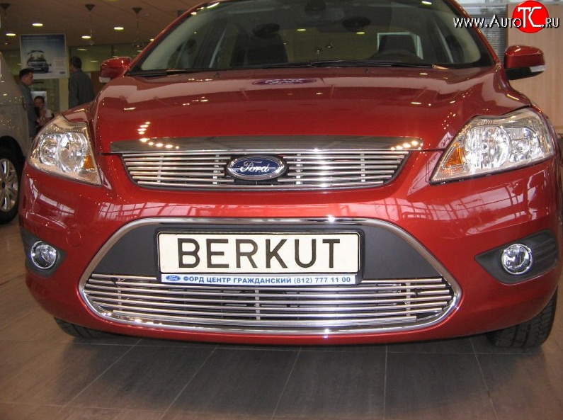 4 999 р. Декоративная вставка решетки радиатора Berkut Ford Focus 2 седан рестайлинг (2007-2011)  с доставкой в г. Майкоп