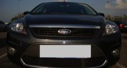 1 399 р. Сетка на бампер Russtal (черная) Ford Focus 2 хэтчбэк 3 дв. рестайлинг (2007-2011)  с доставкой в г. Майкоп. Увеличить фотографию 3