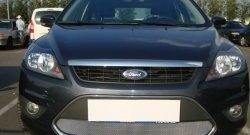 1 469 р. Сетка на бампер Russtal (хром) Ford Focus 2 хэтчбэк 3 дв. рестайлинг (2007-2011)  с доставкой в г. Майкоп. Увеличить фотографию 4