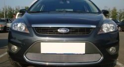 Сетка на бампер Russtal (хром) Ford Focus 2 хэтчбэк 5 дв. рестайлинг (2007-2011)