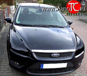 1 484 р. Темная защита передних фар NovLine Ford Focus 2 хэтчбэк 3 дв. рестайлинг (2007-2011)  с доставкой в г. Майкоп