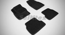 Износостойкие коврики в салон SeiNtex Premium 3D 4 шт. (ворсовые, черные) Ford Focus  2 (2004-2011)  седан дорестайлинг, универсал дорестайлинг, хэтчбэк 3 дв. дорестайлинг, хэтчбэк 5 дв. дорестайлинг, седан рестайлинг, универсал рестайлинг, хэтчбэк 3 дв. рестайлинг, хэтчбэк 5 дв. рестайлинг