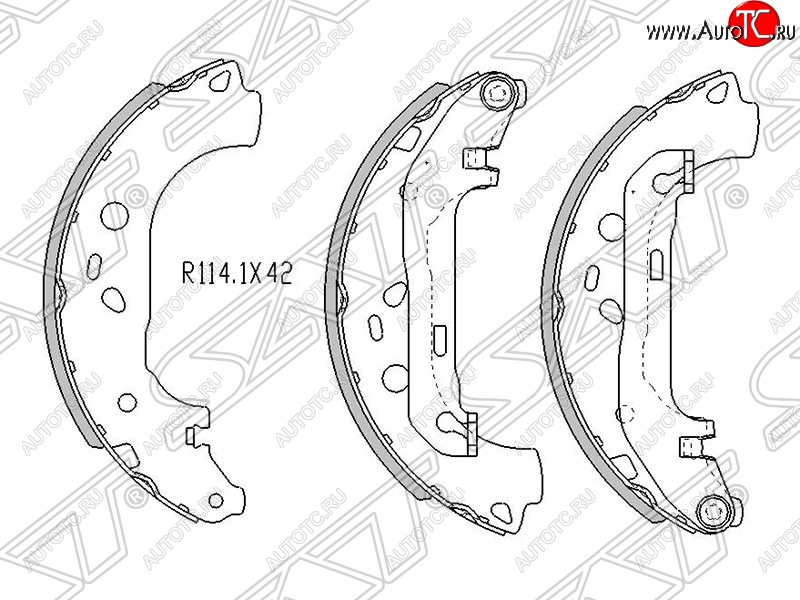 1 349 р. Колодки тормозные SAT (задние) Ford Focus 2  седан дорестайлинг (2004-2008)  с доставкой в г. Майкоп