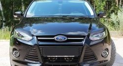 1 249 р. Реснички на фары RA  Ford Focus  3 (2010-2015) универсал дорестайлинг, хэтчбэк дорестайлинг, седан дорестайлинг (Неокрашенные)  с доставкой в г. Майкоп. Увеличить фотографию 4