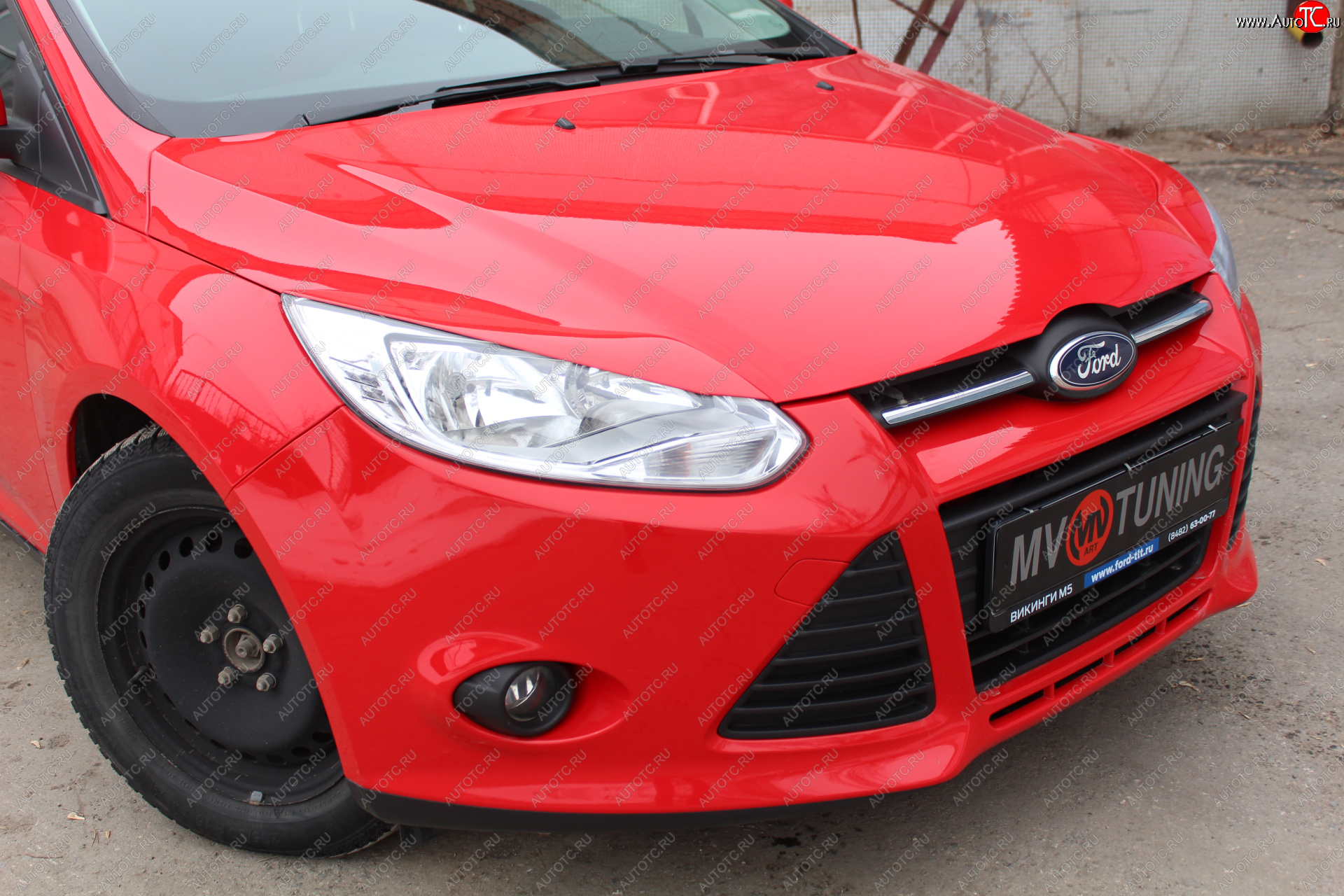 1 149 р. Реснички на фары MV Tuning Ford Focus 3 универсал дорестайлинг (2010-2015) (Неокрашенные)  с доставкой в г. Майкоп