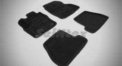 Коврики в салон (МКПП) SeiNtex Premium 3D 4 шт. (ворсовые, черные) Ford Focus 3 хэтчбэк рестайлинг (2014-2019)