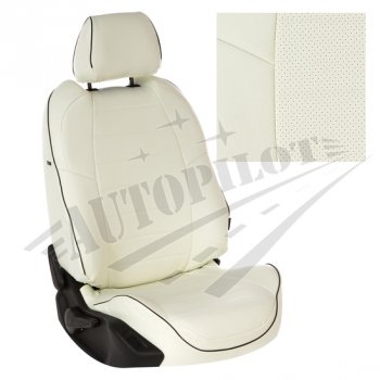 Чехлы сидений AUTOPILOT Экокожа (AmbienteTrend, задние спинка и сиденье 60/40) Ford Focus  3 (2010-2019) универсал дорестайлинг, хэтчбэк дорестайлинг, седан дорестайлинг, седан рестайлинг, универсал рестайлинг, хэтчбэк рестайлинг (Белый + Белый)