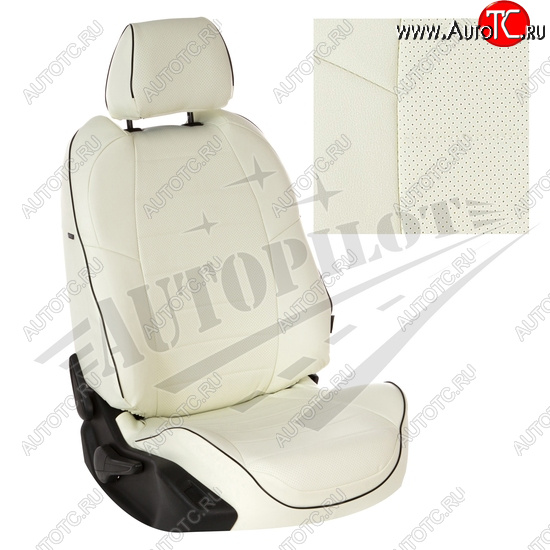 13 849 р. Чехлы сидений AUTOPILOT Экокожа (AmbienteTrend, задние спинка и сиденье 60/40)  Ford Focus  3 (2010-2019) универсал дорестайлинг, хэтчбэк дорестайлинг, седан дорестайлинг, седан рестайлинг, универсал рестайлинг, хэтчбэк рестайлинг (Белый + Белый)  с доставкой в г. Майкоп