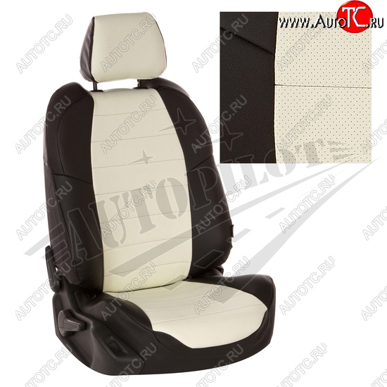 8 399 р. Чехлы сидений AUTOPILOT Экокожа (AmbienteTrend, задние спинка и сиденье 60/40)  Ford Focus  3 (2010-2019) универсал дорестайлинг, хэтчбэк дорестайлинг, седан дорестайлинг, седан рестайлинг, универсал рестайлинг, хэтчбэк рестайлинг (Черный + Белый)  с доставкой в г. Майкоп