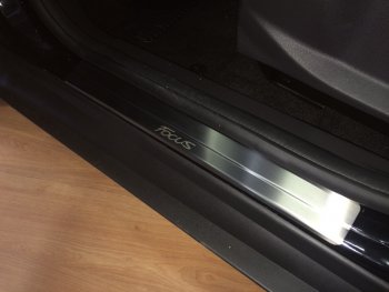 2 199 р. Накладки порожков салона INOX Ford Focus 3 седан дорестайлинг (2011-2015) (Нержавеющая сталь)  с доставкой в г. Майкоп. Увеличить фотографию 4