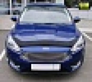 4 599 р. Дефлектор капота SIM Ford Focus 3 седан рестайлинг (2014-2019)  с доставкой в г. Майкоп. Увеличить фотографию 2