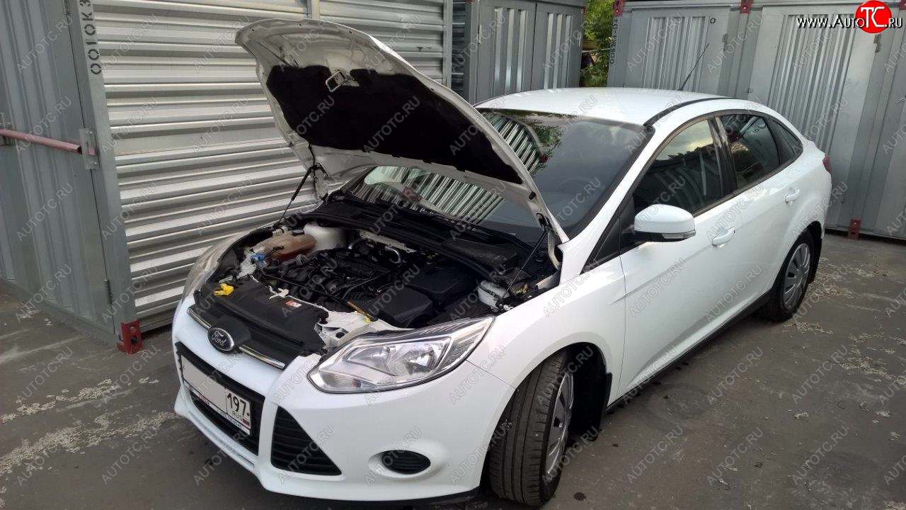 2 049 р. Упоры капота Russtal Ford Focus 3 седан рестайлинг (2014-2019)  с доставкой в г. Майкоп